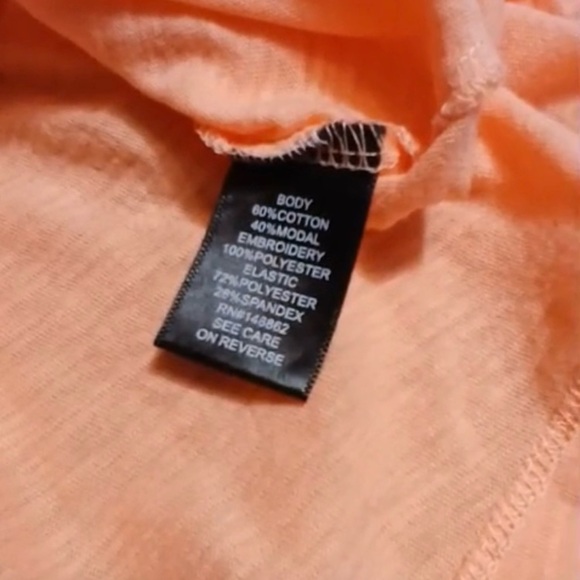 Torrid Orange White Smocked Tiered Tank - Picture 7 of 12